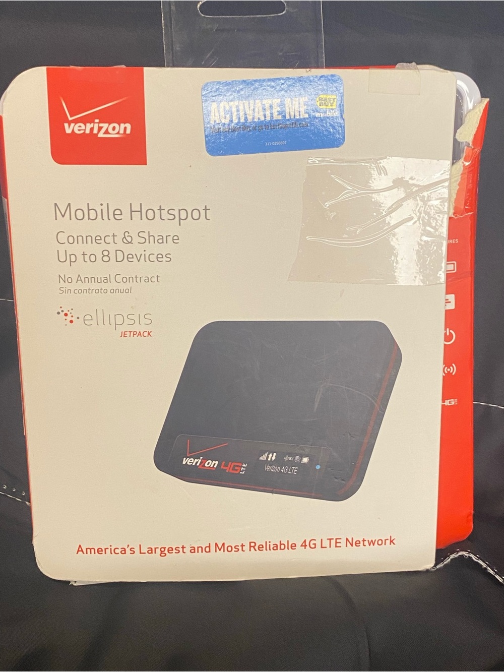 Verizon Hotspot Connect & Share 4G LTE Mobile Hotspot Black Open Box